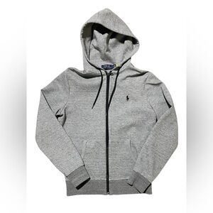 Grey Polo Zip up Hoodie